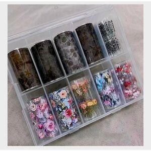 NIP XEAOHESY 10 ROLLS NAIL FOIL TRANSFER STICKERS